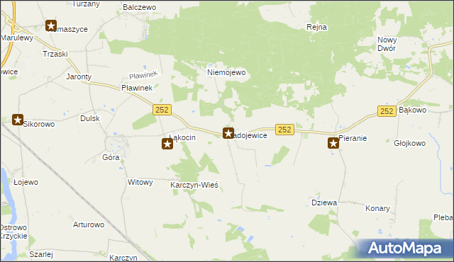 mapa Radojewice, Radojewice na mapie Targeo