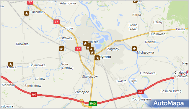 mapa Radymno, Radymno na mapie Targeo