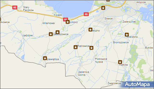 mapa Ratnowice, Ratnowice na mapie Targeo