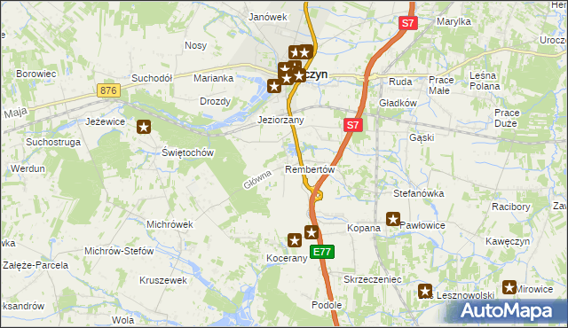mapa Rembertów, Rembertów na mapie Targeo
