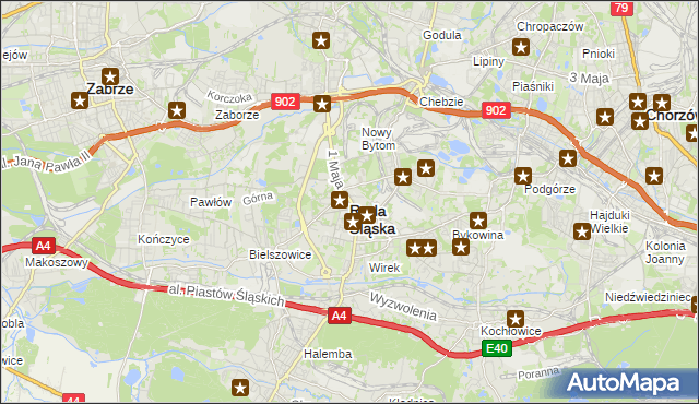 mapa Rudy Śląskiej, Ruda Śląska na mapie Targeo