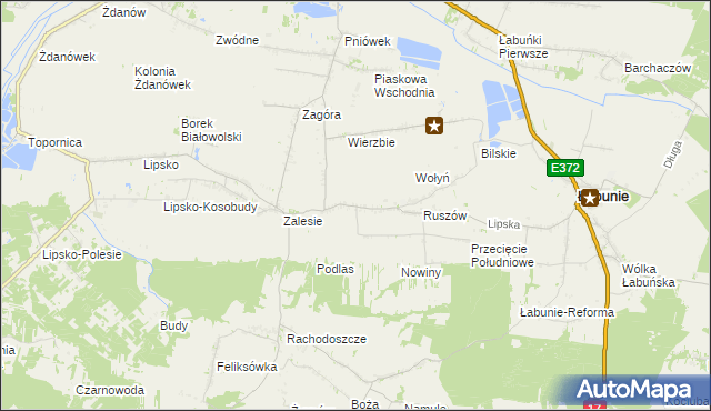 mapa Ruszów-Kolonia, Ruszów-Kolonia na mapie Targeo