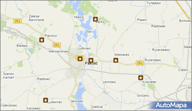 mapa Rybitwy gmina Pakość, Rybitwy gmina Pakość na mapie Targeo