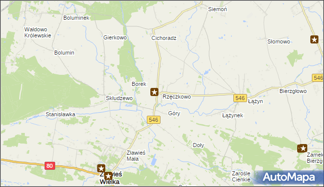 mapa Rzęczkowo, Rzęczkowo na mapie Targeo