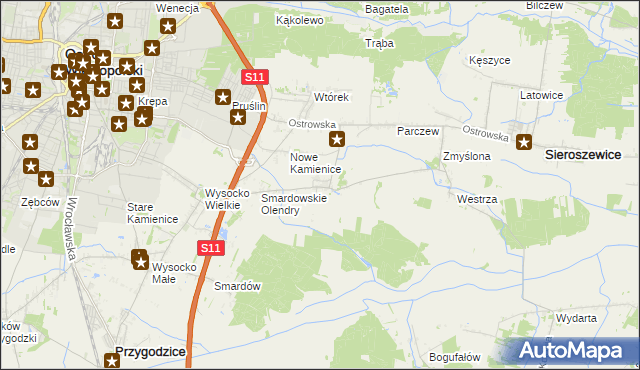 mapa Sadowie gmina Ostrów Wielkopolski, Sadowie gmina Ostrów Wielkopolski na mapie Targeo
