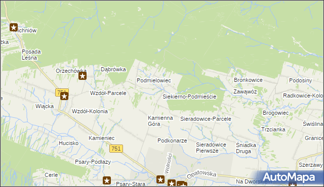 mapa Siekierno-Podmieście, Siekierno-Podmieście na mapie Targeo