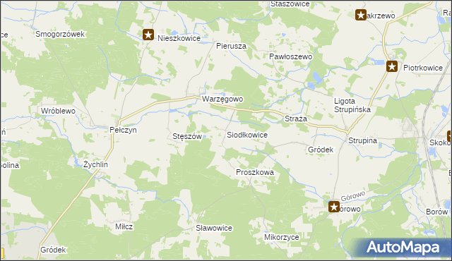 mapa Siodłkowice, Siodłkowice na mapie Targeo