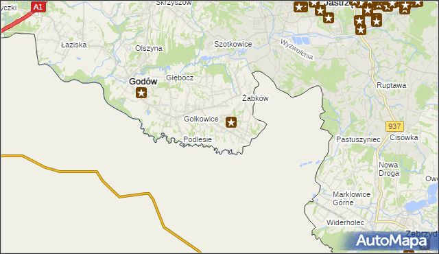 mapa Skrbeńsko, Skrbeńsko na mapie Targeo