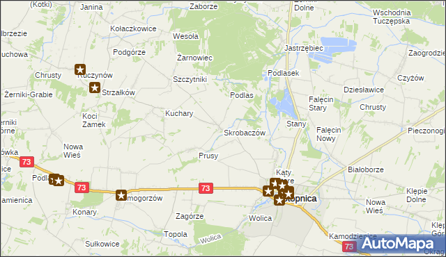 mapa Skrobaczów, Skrobaczów na mapie Targeo