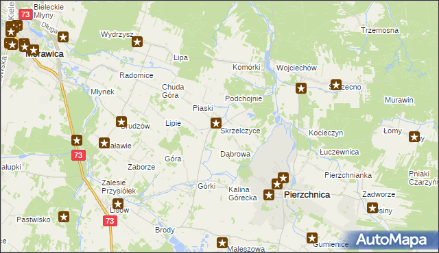 mapa Skrzelczyce, Skrzelczyce na mapie Targeo