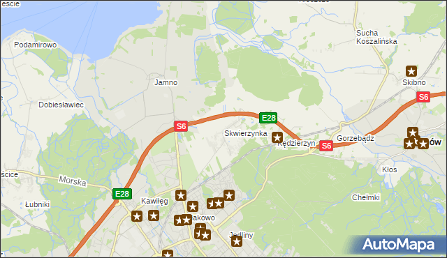mapa Skwierzynka, Skwierzynka na mapie Targeo
