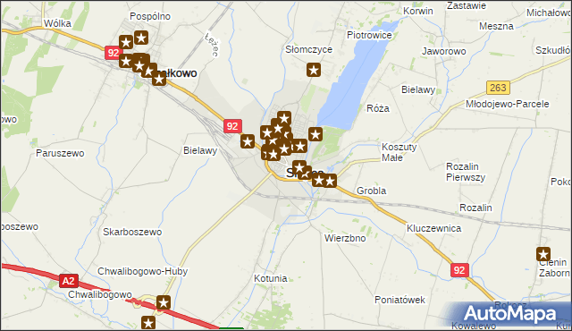 mapa Słupca, Słupca na mapie Targeo