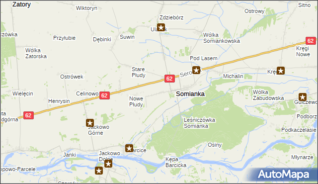 mapa Somianka-Parcele, Somianka-Parcele na mapie Targeo