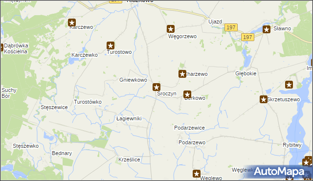 mapa Sroczyn, Sroczyn na mapie Targeo