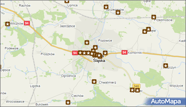 mapa Środa Śląska, Środa Śląska na mapie Targeo