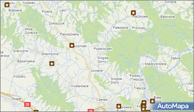 mapa Srogów Górny, Srogów Górny na mapie Targeo