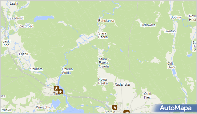 mapa Stara Rzeka Osada, Stara Rzeka Osada na mapie Targeo