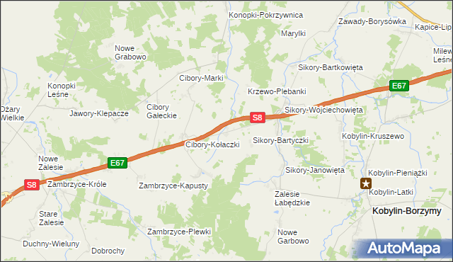 mapa Stare Krzewo, Stare Krzewo na mapie Targeo