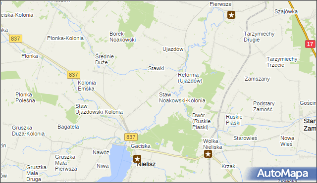 mapa Staw Noakowski-Kolonia, Staw Noakowski-Kolonia na mapie Targeo