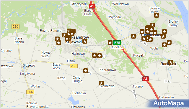mapa Stawki gmina Aleksandrów Kujawski, Stawki gmina Aleksandrów Kujawski na mapie Targeo