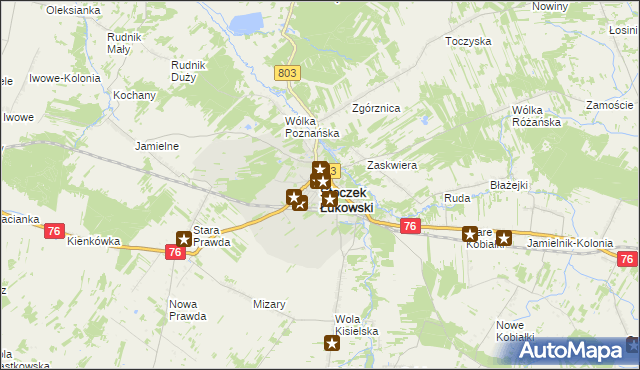 mapa Stoczek Łukowski, Stoczek Łukowski na mapie Targeo