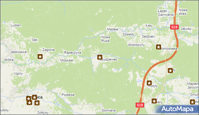 mapa Studzieniec gmina Pysznica, Studzieniec gmina Pysznica na mapie Targeo