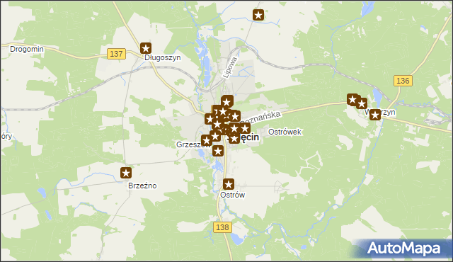 mapa Sulęcin, Sulęcin na mapie Targeo