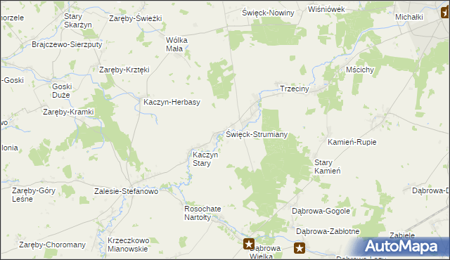 mapa Święck-Strumiany, Święck-Strumiany na mapie Targeo