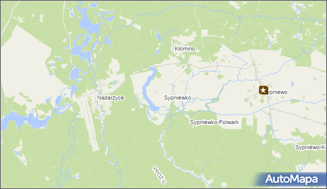 mapa Sypniewko, Sypniewko na mapie Targeo