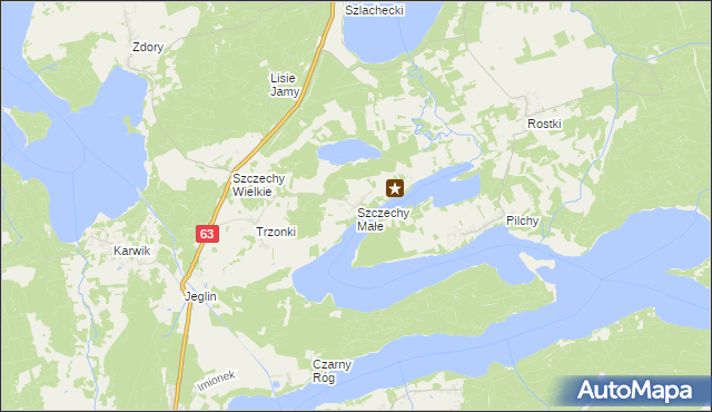 mapa Szczechy Małe, Szczechy Małe na mapie Targeo