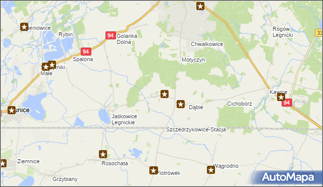 mapa Szczedrzykowice, Szczedrzykowice na mapie Targeo