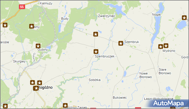 mapa Szembruczek, Szembruczek na mapie Targeo
