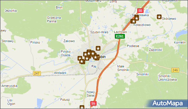 mapa Szubin, Szubin na mapie Targeo