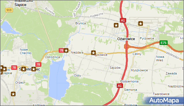 mapa Tąpkowice, Tąpkowice na mapie Targeo