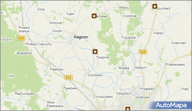 mapa Targonie, Targonie na mapie Targeo