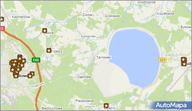 mapa Tarnówek gmina Polkowice, Tarnówek gmina Polkowice na mapie Targeo