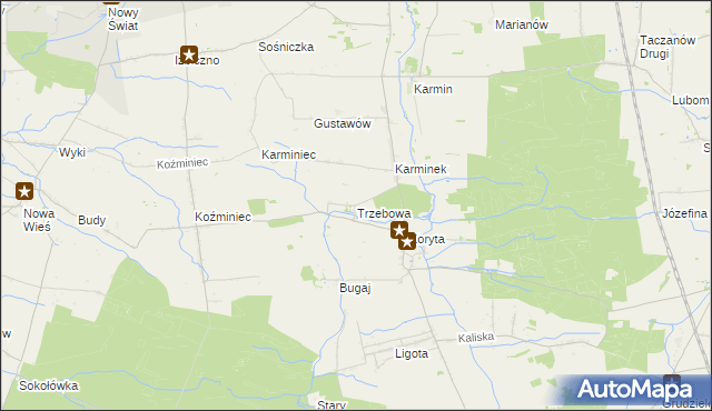 mapa Trzebowa, Trzebowa na mapie Targeo