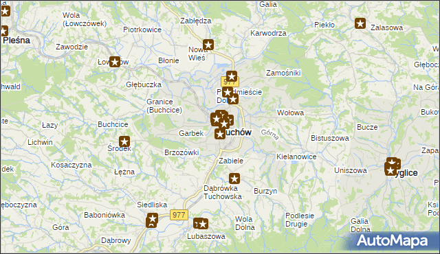 mapa Tuchów, Tuchów na mapie Targeo