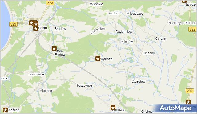 mapa Wądroże, Wądroże na mapie Targeo