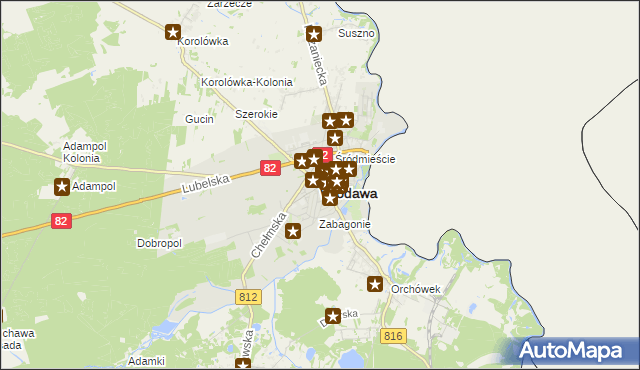 mapa Włodawa, Włodawa na mapie Targeo