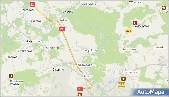 mapa Włynkowo, Włynkowo na mapie Targeo