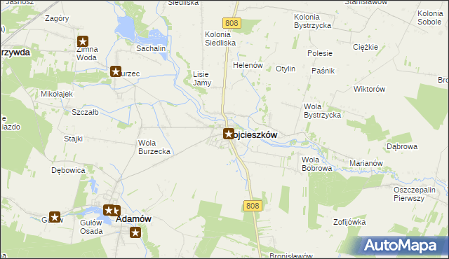 mapa Wojcieszków, Wojcieszków na mapie Targeo