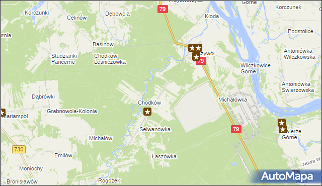mapa Wola Chodkowska, Wola Chodkowska na mapie Targeo