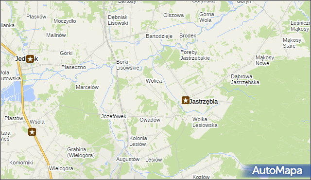 mapa Wola Owadowska, Wola Owadowska na mapie Targeo