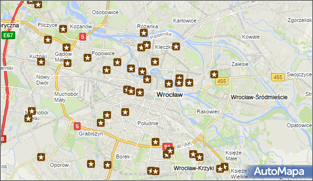 mapa Wrocławia, Wrocław na mapie Targeo