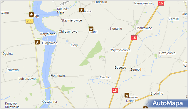 mapa Wymysłowo gmina Strzelno, Wymysłowo gmina Strzelno na mapie Targeo