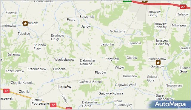 mapa Wyrobki gmina Dalików, Wyrobki gmina Dalików na mapie Targeo