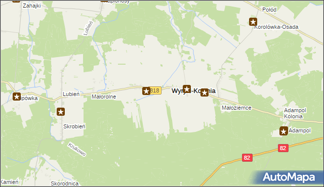 mapa Wyryki-Połód, Wyryki-Połód na mapie Targeo