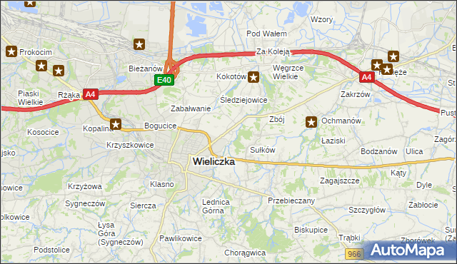 mapa Zabawa gmina Wieliczka, Zabawa gmina Wieliczka na mapie Targeo