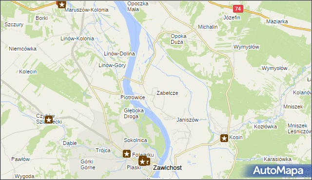 mapa Zabełcze, Zabełcze na mapie Targeo